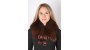 Dark brown fox fur collar-neck warmer